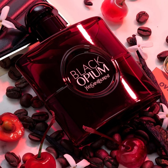 Yves Saint Laurent Black Opium Eau De Parfum Over Red - Picture 1 of 5